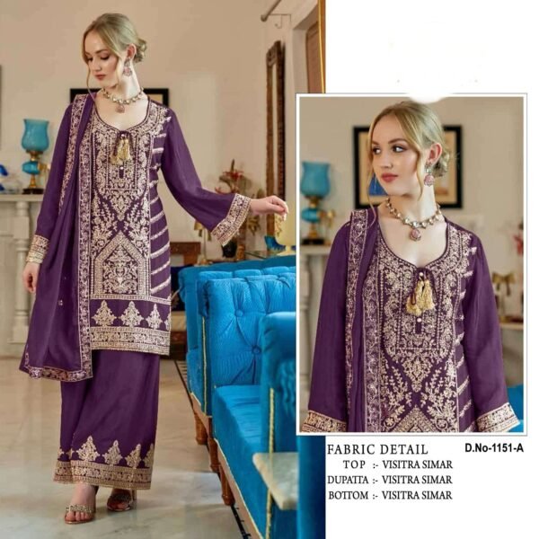 Designer Pakistani Suit Palazzo styles - Image 2