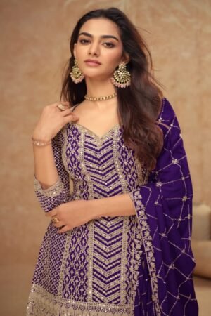 Gulkayra Designer Palak Sharara Suit