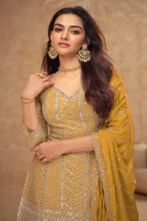 Gulkayra Designer Palak Sharara Suit