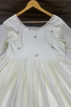 DRESS CHINON WITH EMBROIDERY